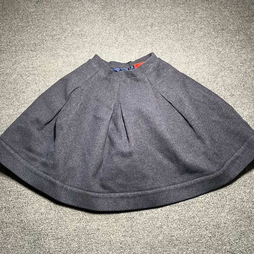 Z Spoke Zac Posen Skirt Womens 2 Grey Pleated Wool - REPAIR NEEDED Busted Zipper
